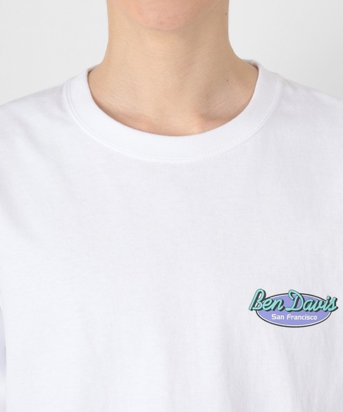 BEN DAVIS(ベンデイビス)の「【BEN DAVIS/ベンデイビス】 オーバルロゴプリント ワンポイント バックプリント Tシャツ(Tシャツ/カットソー・メンズ・ホワイト/ブラック/ブルーグレー・M/L/XL)」の9枚目の写真