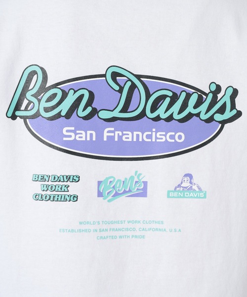 BEN DAVIS(ベンデイビス)の「【BEN DAVIS/ベンデイビス】 オーバルロゴプリント ワンポイント バックプリント Tシャツ(Tシャツ/カットソー・メンズ・ホワイト/ブラック/ブルーグレー・M/L/XL)」の11枚目の写真