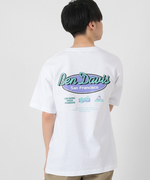 BEN DAVIS(ベンデイビス)の「【BEN DAVIS/ベンデイビス】 オーバルロゴプリント ワンポイント バックプリント Tシャツ(Tシャツ/カットソー・メンズ・ホワイト/ブラック/ブルーグレー・M/L/XL)」の18枚目の写真