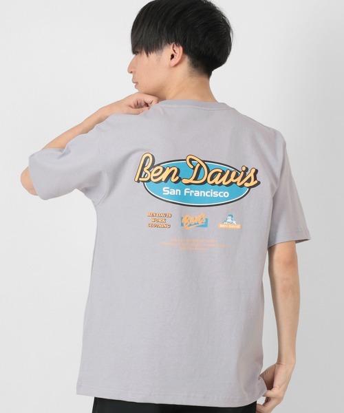 BEN DAVIS(ベンデイビス)の「【BEN DAVIS/ベンデイビス】 オーバルロゴプリント ワンポイント バックプリント Tシャツ(Tシャツ/カットソー・メンズ・ホワイト/ブラック/ブルーグレー・M/L/XL)」の16枚目の写真