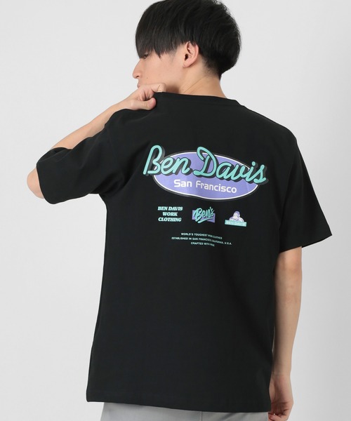 BEN DAVIS(ベンデイビス)の「【BEN DAVIS/ベンデイビス】 オーバルロゴプリント ワンポイント バックプリント Tシャツ(Tシャツ/カットソー・メンズ・ホワイト/ブラック/ブルーグレー・M/L/XL)」の17枚目の写真