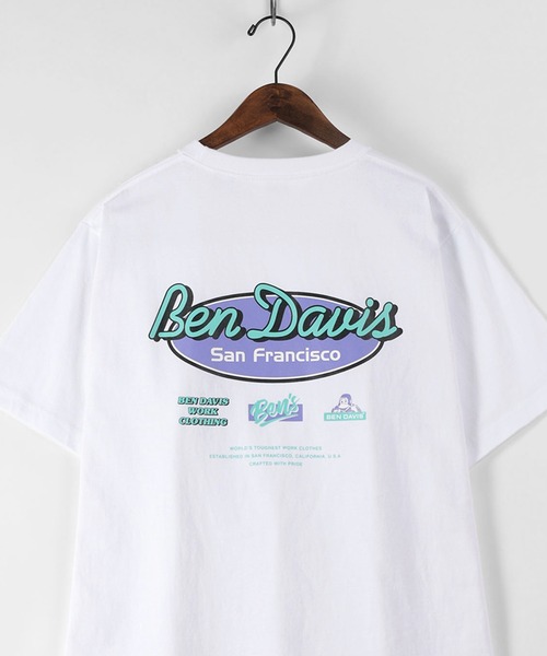 BEN DAVIS(ベンデイビス)の「【BEN DAVIS/ベンデイビス】 オーバルロゴプリント ワンポイント バックプリント Tシャツ(Tシャツ/カットソー・メンズ・ホワイト/ブラック/ブルーグレー・M/L/XL)」の20枚目の写真