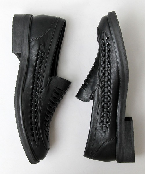 glabella（グラベラ）の「フェイクレザー 編み込み スリッポン / ローファー（ドレスシューズ・メンズ・ブラック・S/M/L）」の9枚目の写真