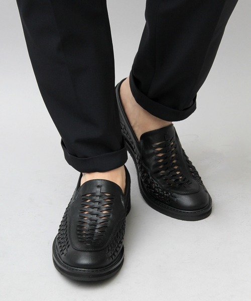 glabella（グラベラ）の「フェイクレザー 編み込み スリッポン / ローファー（ドレスシューズ・メンズ・ブラック・S/M/L）」の14枚目の写真