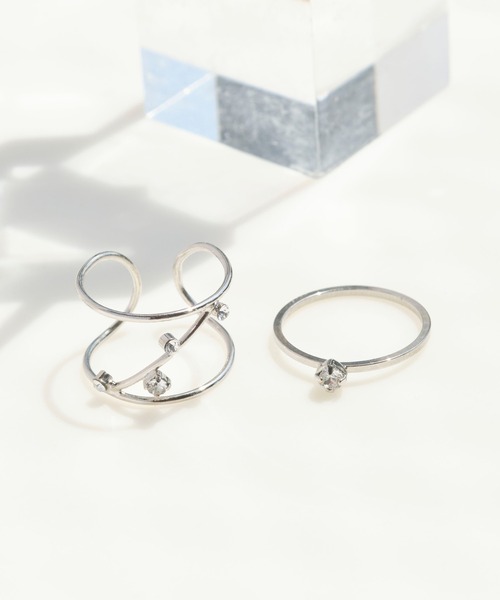 Phoebe（フィービィー）の「2setスペクトラムリング（リング・レディース・シルバー/ゴールド・FREE）」の9枚目の写真