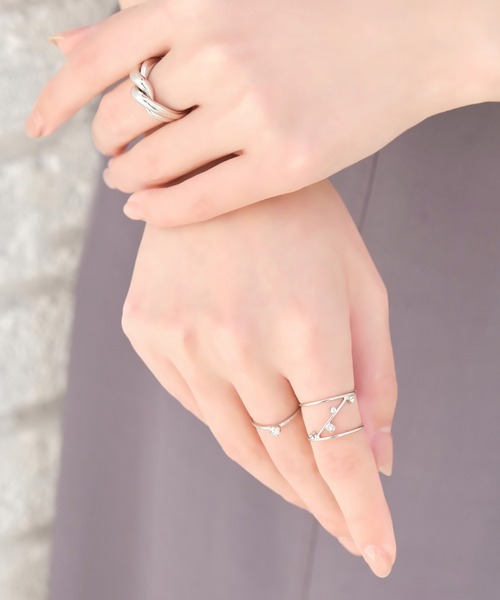 Phoebe（フィービィー）の「2setスペクトラムリング（リング・レディース・シルバー/ゴールド・FREE）」の4枚目の写真