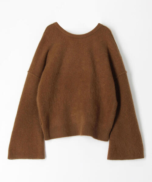 DES PRES デプレ 2021AW バックカシュクールプルオーバー  サイズ:S  ブラウン ブルーフォックス レディース  トップス ニット DES PRES（デ・プレ）の「ブルーフォックス バックカシュクール