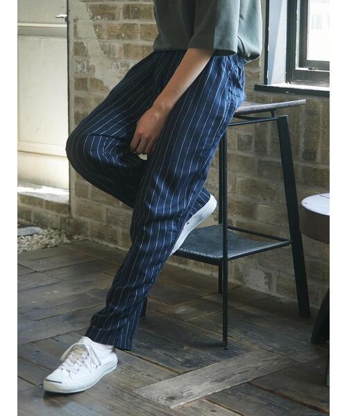 CRAFT STANDARD BOUTIQUE（クラフトスタンダードブティック）の「ストライプイージーパンツ　＊（スラックス・メンズ・グレー系その他2/ブルー系その他4・M/L）」の10枚目の写真