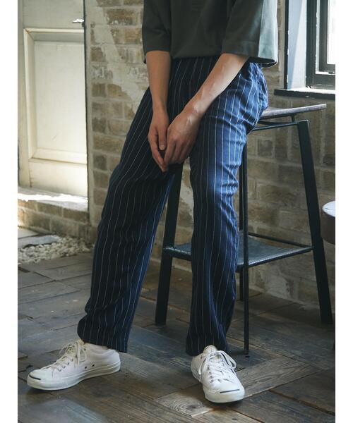 CRAFT STANDARD BOUTIQUE（クラフトスタンダードブティック）の「ストライプイージーパンツ　＊（スラックス・メンズ・グレー系その他2/ブルー系その他4・M/L）」の11枚目の写真