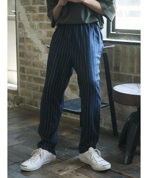 CRAFT STANDARD BOUTIQUE（クラフトスタンダードブティック）の「ストライプイージーパンツ　＊（スラックス・メンズ・グレー系その他2/ブルー系その他4・M/L）」の12枚目の写真