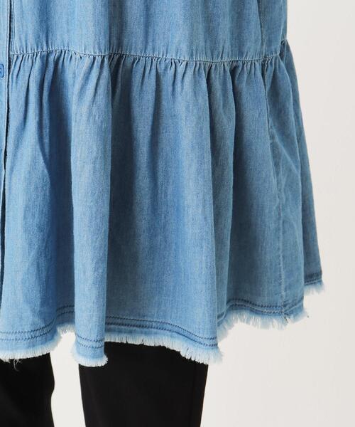 Cutie Blonde（キューティーブロンド）の「◆【S-L】デニムティアードチュニックブラウス（シャツ/ブラウス・レディース・サックスブルー/ブラック/ネイビー・03/02/01）」の9枚目の写真