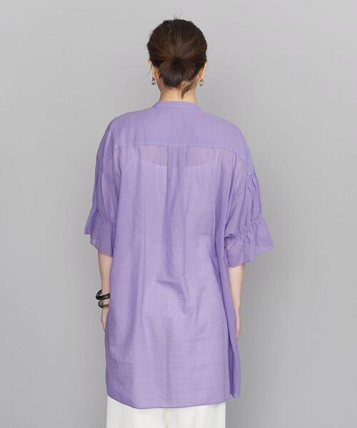 BEAUTY&YOUTH UNITED ARROWS(ビューティーアンドユースユナイテッドアローズ)の「BY コットンワイドギャザーチュニック(シャツ/ブラウス・レディース・ホワイト/パープル/コバルトブルー・FREE)」の20枚目の写真
