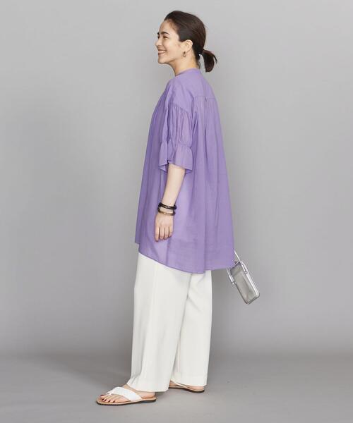BEAUTY&YOUTH UNITED ARROWS(ビューティーアンドユースユナイテッドアローズ)の「BY コットンワイドギャザーチュニック(シャツ/ブラウス・レディース・ホワイト/パープル/コバルトブルー・FREE)」の13枚目の写真