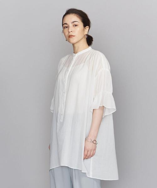 BEAUTY&YOUTH UNITED ARROWS(ビューティーアンドユースユナイテッドアローズ)の「BY コットンワイドギャザーチュニック(シャツ/ブラウス・レディース・ホワイト/パープル/コバルトブルー・FREE)」の11枚目の写真