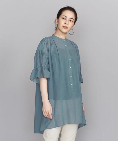 BEAUTY&YOUTH UNITED ARROWS(ビューティーアンドユースユナイテッドアローズ)の「BY コットンワイドギャザーチュニック(シャツ/ブラウス・レディース・ホワイト/パープル/コバルトブルー・FREE)」の15枚目の写真