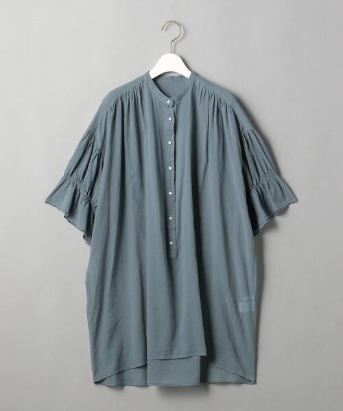 BEAUTY&YOUTH UNITED ARROWS(ビューティーアンドユースユナイテッドアローズ)の「BY コットンワイドギャザーチュニック(シャツ/ブラウス・レディース・ホワイト/パープル/コバルトブルー・FREE)」の6枚目の写真