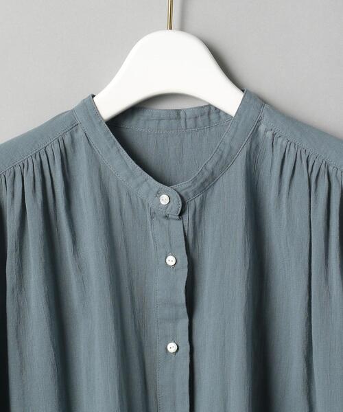 BEAUTY&YOUTH UNITED ARROWS(ビューティーアンドユースユナイテッドアローズ)の「BY コットンワイドギャザーチュニック(シャツ/ブラウス・レディース・ホワイト/パープル/コバルトブルー・FREE)」の9枚目の写真