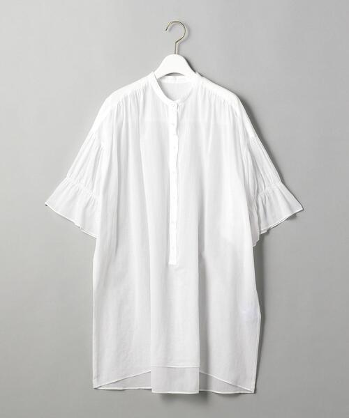 BEAUTY&YOUTH UNITED ARROWS(ビューティーアンドユースユナイテッドアローズ)の「BY コットンワイドギャザーチュニック(シャツ/ブラウス・レディース・ホワイト/パープル/コバルトブルー・FREE)」の12枚目の写真