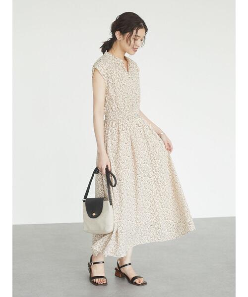 ELENCARE DUE(エレンカーレデュエ)の「・ELENCARE DUE フラワーptスキッパーワンピ*(ワンピース・レディース・イエロー/アイボリー/ブラック/グリーン・FREE)」の5枚目の写真