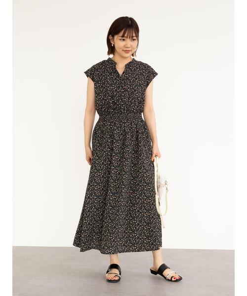 ELENCARE DUE(エレンカーレデュエ)の「・ELENCARE DUE フラワーptスキッパーワンピ*(ワンピース・レディース・イエロー/アイボリー/ブラック/グリーン・FREE)」の6枚目の写真