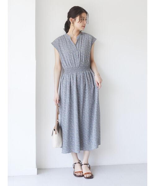 ELENCARE DUE(エレンカーレデュエ)の「・ELENCARE DUE フラワーptスキッパーワンピ*(ワンピース・レディース・イエロー/アイボリー/ブラック/グリーン・FREE)」の8枚目の写真