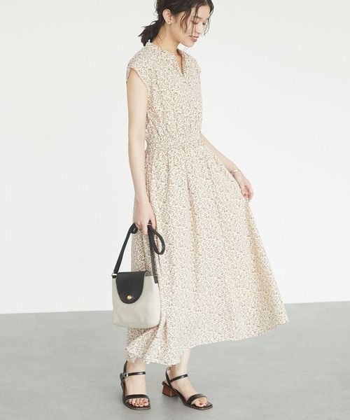 ELENCARE DUE(エレンカーレデュエ)の「・ELENCARE DUE フラワーptスキッパーワンピ*(ワンピース・レディース・イエロー/アイボリー/ブラック/グリーン・FREE)」の3枚目の写真