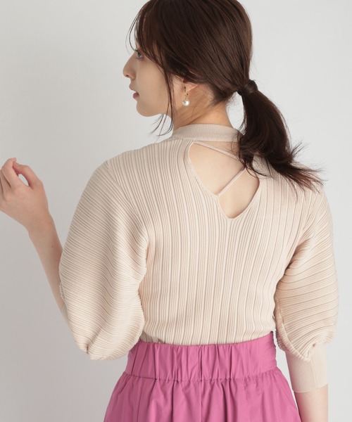 Andemiu（アンデミュウ）の「ソデボリュームリブニット216836（ニット/セーター・レディース・ブラック/ベージュ/ブラウン/ブルー・FREE）」の22枚目の写真