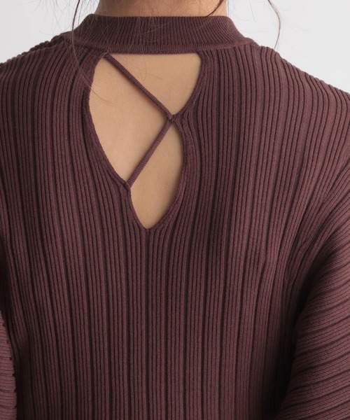 Andemiu（アンデミュウ）の「ソデボリュームリブニット216836（ニット/セーター・レディース・ブラック/ベージュ/ブラウン/ブルー・FREE）」の12枚目の写真