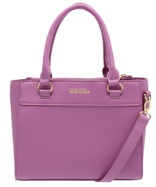 one after another NICE CLAUP(ワンアフターアナザーナイスクラップ)の「【ナイスクラップ】ミニトートBAG(ショルダーバッグ・レディース・ベージュ/パープル/ブラック・FREE)」の3枚目の写真