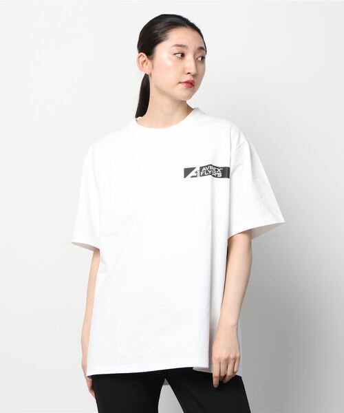 AVIREX（アヴィレックス）の「【AVIREX FLYER'S】フライヤーズティーシャツ/ SS FLYER'S T-SHIRT（Tシャツ/カットソー・レディース・ブラック/オフホワイト/モカ・MEDIUM/LARGE/X-LARGE）」の5枚目の写真