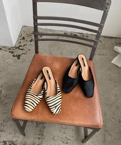 CAPRICIEUX LE'MAGE（カプリシューレマージュ）の「ハラコミュール（パンプス・レディース・ブラック/ベージュ・37/39）」の7枚目の写真