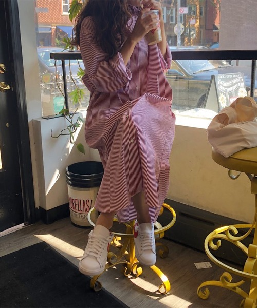 MAISON DE THERESE(メゾン ド テレーズ)の「シャツワンピース(ワンピース・レディース・ピンク/ブルー・M)」の13枚目の写真