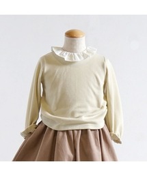 Hoppetta（ホッペッタ）の「Hoppetta Birds刺繍フリル襟プルオーバー（その他トップス）」