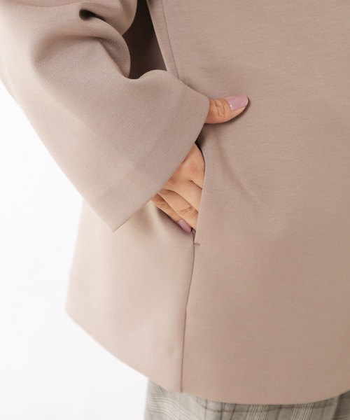 Honeys（ハニーズ）の「カラーレスハーフコート（ノーカラーコート