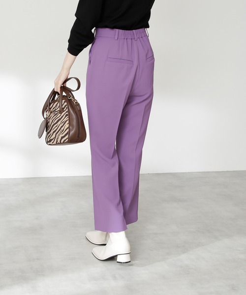 N.（N. Natural Beauty Basic）（エヌエヌナチュラルビューティーベーシック）の「【S Size Line】◆カラーフレアパンツ（その他パンツ・レディース・オフホワイト/グリーン/パープル・SMALL/MEDIUM）」の10枚目の写真