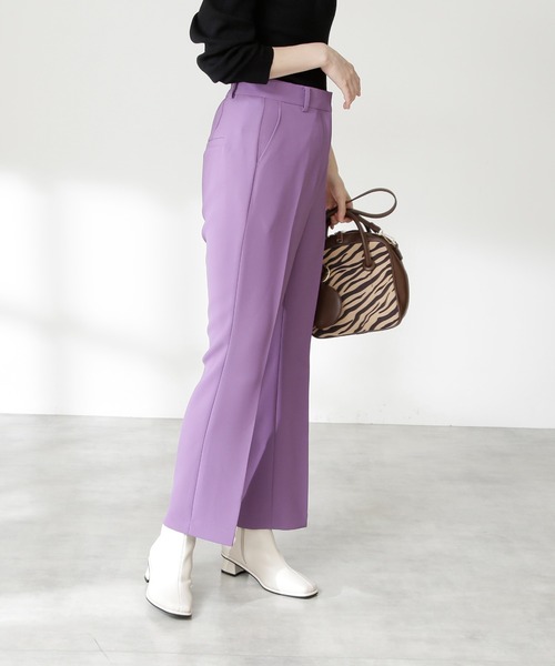 N.（N. Natural Beauty Basic）（エヌエヌナチュラルビューティーベーシック）の「【S Size Line】◆カラーフレアパンツ（その他パンツ・レディース・オフホワイト/グリーン/パープル・SMALL/MEDIUM）」の12枚目の写真