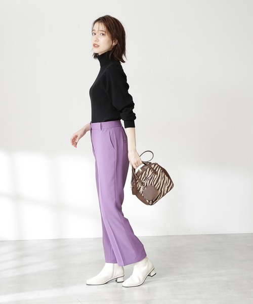 N.（N. Natural Beauty Basic）（エヌエヌナチュラルビューティーベーシック）の「【S Size Line】◆カラーフレアパンツ（その他パンツ・レディース・オフホワイト/グリーン/パープル・SMALL/MEDIUM）」の14枚目の写真