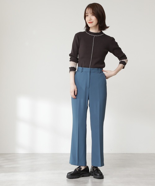 N.（N. Natural Beauty Basic）（エヌエヌナチュラルビューティーベーシック）の「【S Size Line】◆カラーフレアパンツ（その他パンツ・レディース・オフホワイト/グリーン/パープル・SMALL/MEDIUM）」の9枚目の写真