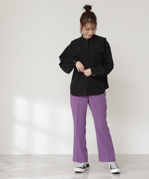 N.（N. Natural Beauty Basic）（エヌエヌナチュラルビューティーベーシック）の「【S Size Line】◆カラーフレアパンツ（その他パンツ・レディース・オフホワイト/グリーン/パープル・SMALL/MEDIUM）」の19枚目の写真