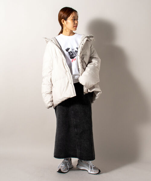 GLOSTER（グロスター）の「【unlume/アンルーム】MICHELLE DOWN JACKET ダウンジャケット（ダウンジャケット/コート・メンズ・アイボリー/ブラック・MEDIUM/LARGE）」の11枚目の写真