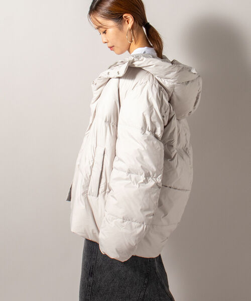 GLOSTER（グロスター）の「【unlume/アンルーム】MICHELLE DOWN JACKET ダウンジャケット（ダウンジャケット/コート・メンズ・アイボリー/ブラック・MEDIUM/LARGE）」の22枚目の写真