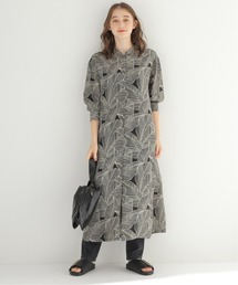 JOURNAL STANDARD relume | ラインリーフプリントスモールボタンワンピース(ワンピース)