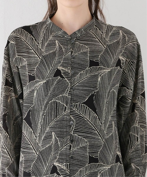 JOURNAL STANDARD relume（ジャーナルスタンダード　レリューム）の「ラインリーフプリントスモールボタンワンピース（ワンピース・レディース・ブラック/ブラウン・FREE）」の11枚目の写真