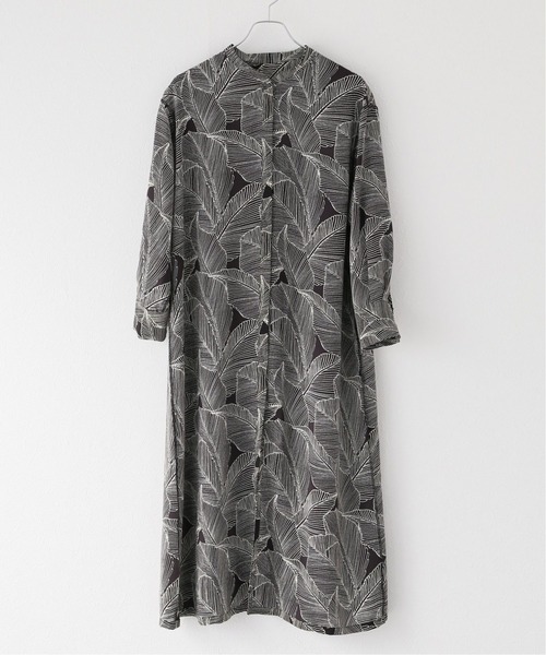 JOURNAL STANDARD relume（ジャーナルスタンダード　レリューム）の「ラインリーフプリントスモールボタンワンピース（ワンピース・レディース・ブラック/ブラウン・FREE）」の17枚目の写真