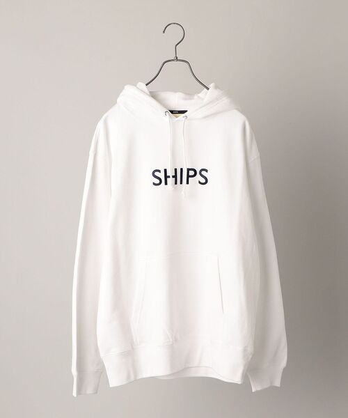 SHIPS(シップス)の「【WEB限定】SHIPS: エンブロイダリー SHIPS ロゴ ユニセックス スウェット パーカー(パーカー・メンズ・グレー/ホワイト/ネイビー/ブラック・LARGE/MEDIUM/SMALL/X-LARGE)」の1枚目の写真