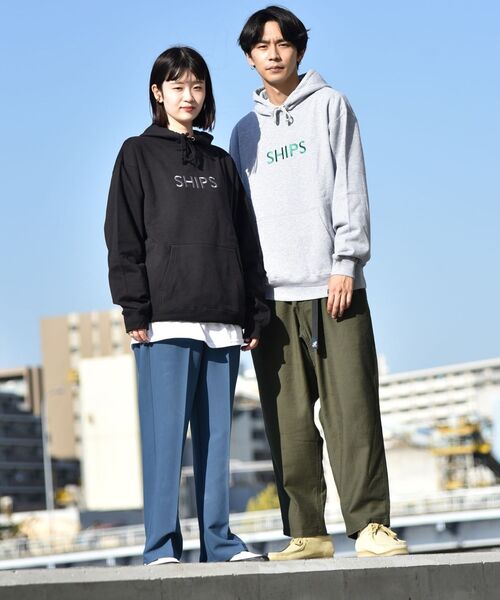 SHIPS(シップス)の「【WEB限定】SHIPS: エンブロイダリー SHIPS ロゴ ユニセックス スウェット パーカー(パーカー・メンズ・グレー/ホワイト/ネイビー/ブラック・LARGE/MEDIUM/SMALL/X-LARGE)」の5枚目の写真
