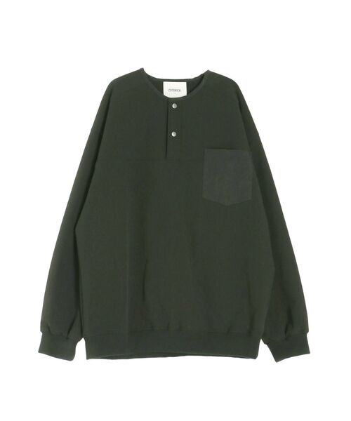 COTORICA(コトリカ)の「ナイロンヘンリープルオーバー(Tシャツ/カットソー・メンズ・ブラック/オリーブ・MEDIUM/LARGE)」の2枚目の写真