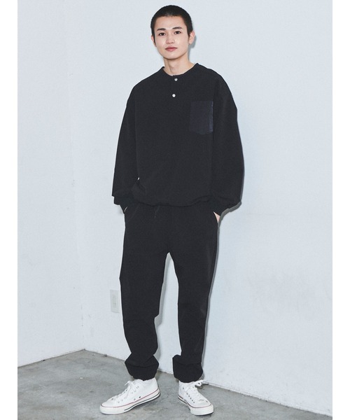 COTORICA(コトリカ)の「ナイロンヘンリープルオーバー(Tシャツ/カットソー・メンズ・ブラック/オリーブ・MEDIUM/LARGE)」の7枚目の写真