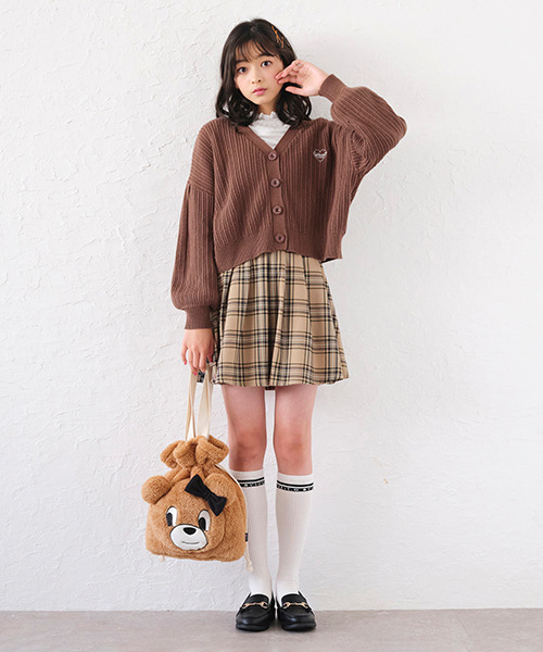by LOVEiT(バイラビット)の「サイドテープフレアスカート(スカート・キッズ・ベージュ/ブラック/エメラルド/パープル・120cm/130cm/160cm/150cm/140cm)」の3枚目の写真