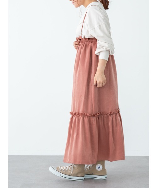 SLURR(スラ―)の「【2way】ギャザーフリルキャミワンピース(ワンピース・レディース・ベージュ/チョコ・FREE)」の3枚目の写真